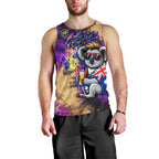 Personalised Australian Oztag Koala Mascot Men Tank Top Cool Koala Sunglasses Tie Dye Paint Splatter