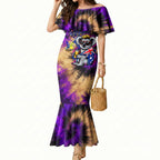 Personalised Australian Oztag Koala Mascot Mermaid Dress Cool Koala Sunglasses Tie Dye Paint Splatter