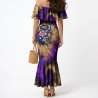 Personalised Australian Oztag Koala Mascot Mermaid Dress Cool Koala Sunglasses Tie Dye Paint Splatter