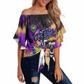 Personalised Australian Oztag Koala Mascot Off Shoulder Wrap Waist Top Cool Koala Sunglasses Tie Dye Paint Splatter