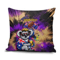 Personalised Australian Oztag Koala Mascot Pillow Cover Cool Koala Sunglasses Tie Dye Paint Splatter