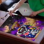 Personalised Australian Oztag Koala Mascot Puzzle Cool Koala Sunglasses Tie Dye Paint Splatter