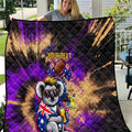 Personalised Australian Oztag Koala Mascot Quilt Cool Koala Sunglasses Tie Dye Paint Splatter
