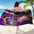 Personalised Australian Oztag Koala Mascot Sarong Cool Koala Sunglasses Tie Dye Paint Splatter