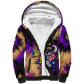 Personalised Australian Oztag Koala Mascot Sherpa Hoodie Cool Koala Sunglasses Tie Dye Paint Splatter