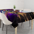 Personalised Australian Oztag Koala Mascot Tablecloth Cool Koala Sunglasses Tie Dye Paint Splatter
