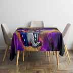 Personalised Australian Oztag Koala Mascot Tablecloth Cool Koala Sunglasses Tie Dye Paint Splatter