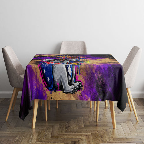 Personalised Australian Oztag Koala Mascot Tablecloth Cool Koala Sunglasses Tie Dye Paint Splatter