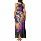 Personalised Australian Oztag Koala Mascot Tank Maxi Dress Cool Koala Sunglasses Tie Dye Paint Splatter