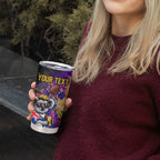 Personalised Australian Oztag Koala Mascot Tumbler Cup Cool Koala Sunglasses Tie Dye Paint Splatter