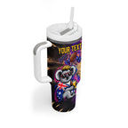 Personalised Australian Oztag Koala Mascot Tumbler With Handle Cool Koala Sunglasses Tie Dye Paint Splatter