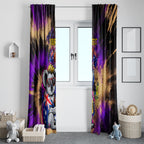 Personalised Australian Oztag Koala Mascot Window Curtain Cool Koala Sunglasses Tie Dye Paint Splatter