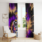 Personalised Australian Oztag Koala Mascot Window Curtain Cool Koala Sunglasses Tie Dye Paint Splatter
