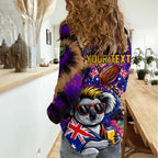 Personalised Australian Oztag Koala Mascot Women Casual Shirt Cool Koala Sunglasses Tie Dye Paint Splatter