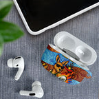 Personalised Australian Oztag Kangaroo Mascot AirPods Case Indigenous Dot Art Style Aboriginal Culture