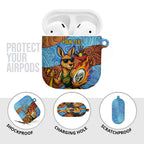 Personalised Australian Oztag Kangaroo Mascot AirPods Case Indigenous Dot Art Style Aboriginal Culture