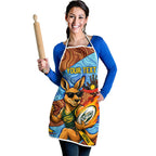 Personalised Australian Oztag Kangaroo Mascot Apron Indigenous Dot Art Style Aboriginal Culture