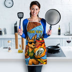 Personalised Australian Oztag Kangaroo Mascot Apron Indigenous Dot Art Style Aboriginal Culture