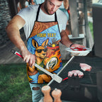 Personalised Australian Oztag Kangaroo Mascot Apron Indigenous Dot Art Style Aboriginal Culture