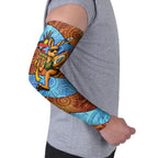 Personalised Australian Oztag Kangaroo Mascot Arm Sleeves Indigenous Dot Art Style Aboriginal Culture