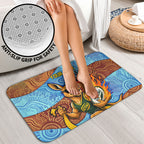 Personalised Australian Oztag Kangaroo Mascot Bathroom Set Indigenous Dot Art Style Aboriginal Culture