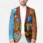 Personalised Australian Oztag Kangaroo Mascot Blazer Indigenous Dot Art Style Aboriginal Culture