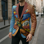Personalised Australian Oztag Kangaroo Mascot Blazer Indigenous Dot Art Style Aboriginal Culture