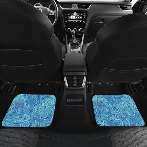Personalised Australian Oztag Kangaroo Mascot Car Mats Indigenous Dot Art Style Aboriginal Culture