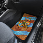 Personalised Australian Oztag Kangaroo Mascot Car Mats Indigenous Dot Art Style Aboriginal Culture