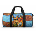 Personalised Australian Oztag Kangaroo Mascot Duffle Bag Indigenous Dot Art Style Aboriginal Culture