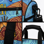 Personalised Australian Oztag Kangaroo Mascot Duffle Bag Indigenous Dot Art Style Aboriginal Culture