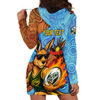 Personalised Australian Oztag Kangaroo Mascot Hoodie Dress Indigenous Dot Art Style Aboriginal Culture