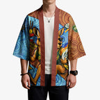 Personalised Australian Oztag Kangaroo Mascot Kimono Indigenous Dot Art Style Aboriginal Culture