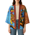 Personalised Australian Oztag Kangaroo Mascot Kimono Indigenous Dot Art Style Aboriginal Culture