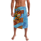 Personalised Australian Oztag Kangaroo Mascot Lavalava Indigenous Dot Art Style Aboriginal Culture
