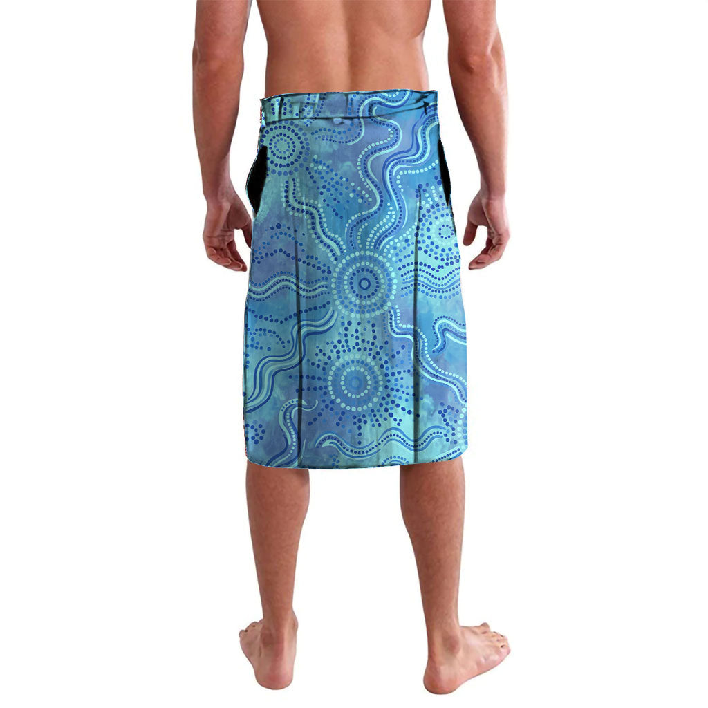 Personalised Australian Oztag Kangaroo Mascot Lavalava Indigenous Dot Art Style Aboriginal Culture