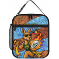 Personalised Australian Oztag Kangaroo Mascot Lunch Bag Indigenous Dot Art Style Aboriginal Culture