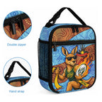 Personalised Australian Oztag Kangaroo Mascot Lunch Bag Indigenous Dot Art Style Aboriginal Culture