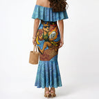 Personalised Australian Oztag Kangaroo Mascot Mermaid Dress Indigenous Dot Art Style Aboriginal Culture
