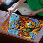 Personalised Australian Oztag Kangaroo Mascot Puzzle Indigenous Dot Art Style Aboriginal Culture