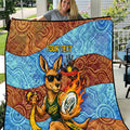 Personalised Australian Oztag Kangaroo Mascot Quilt Indigenous Dot Art Style Aboriginal Culture
