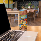 Personalised Australian Oztag Kangaroo Mascot Skinny Tumbler Indigenous Dot Art Style Aboriginal Culture