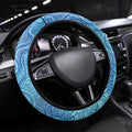 Australian Oztag Kangaroo Mascot Steering Wheel Cover Indigenous Dot Art Style Aboriginal Culture