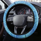 Australian Oztag Kangaroo Mascot Steering Wheel Cover Indigenous Dot Art Style Aboriginal Culture