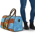 Personalised Australian Oztag Kangaroo Mascot Travel Bag Indigenous Dot Art Style Aboriginal Culture