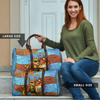 Personalised Australian Oztag Kangaroo Mascot Travel Bag Indigenous Dot Art Style Aboriginal Culture