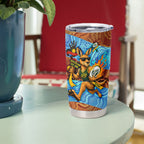 Personalised Australian Oztag Kangaroo Mascot Tumbler Cup Indigenous Dot Art Style Aboriginal Culture