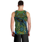 Aboriginal Green - Crocodine Abstract Art Pattern Men Tank Top