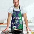 Personalized New Zealand Warriors Apron Dynamic Lightning Mascot Rugby Australia