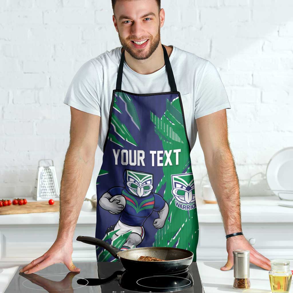 Personalized New Zealand Warriors Apron Dynamic Lightning Mascot Rugby Australia